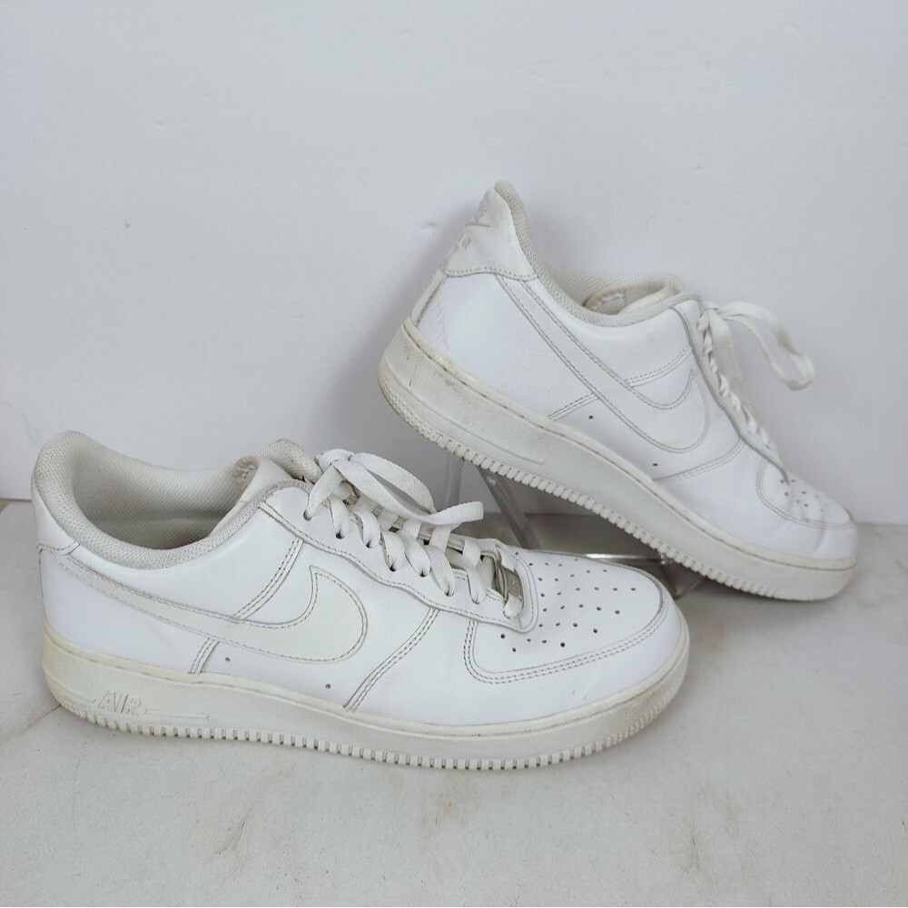 Nike Men's Air Force 1 Low Triple White Basketball Shoes Sneakers, Sz 12